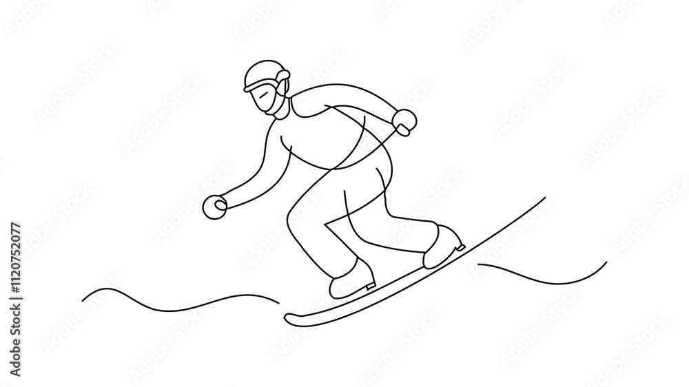 Skiing Continuous line draw Full length single line animation. Skiing Continuous line draw Full length single line animation.