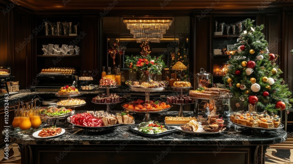 Festive Christmas Brunch Buffet at Luxury Hotel Festive Christmas Brunch Buffet at Luxury Hotel