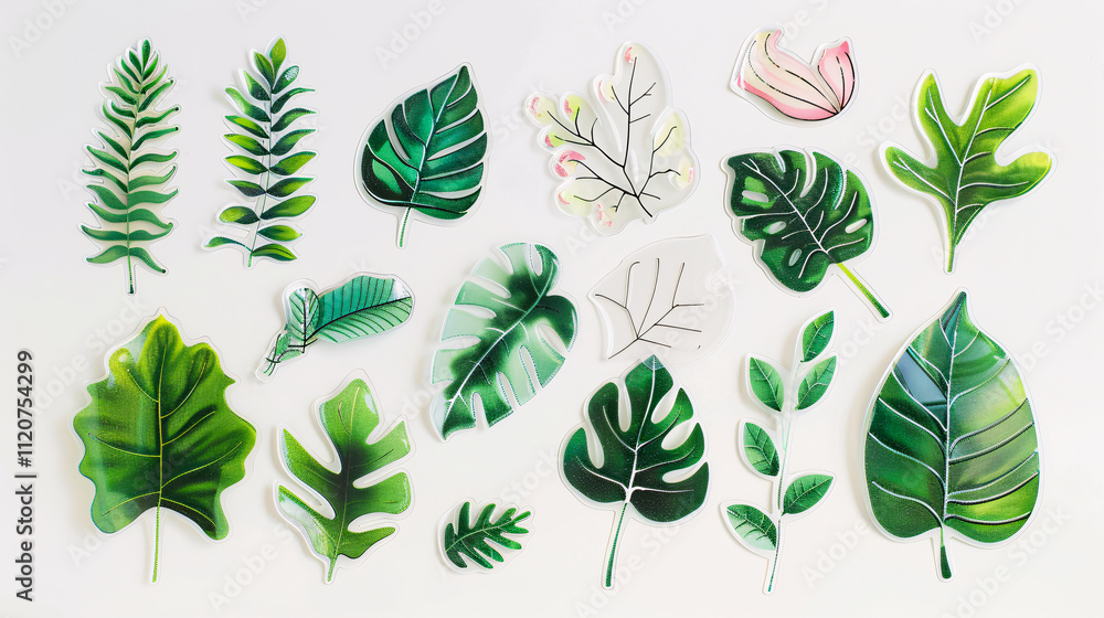 Fototapeta premium Set of Beautiful Transparent Plant Cut-Outs: High-quality images with transparent backgrounds.