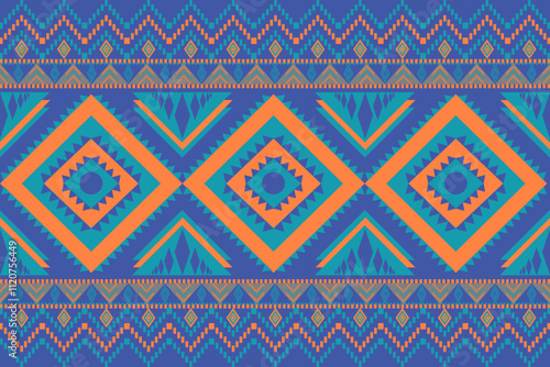 Abstract autumn art. Bright warm colors, fall leaves, trees, and geometric retro patterns. Frame, background for text. Modern autumn poster, web banner, flyer vector design.