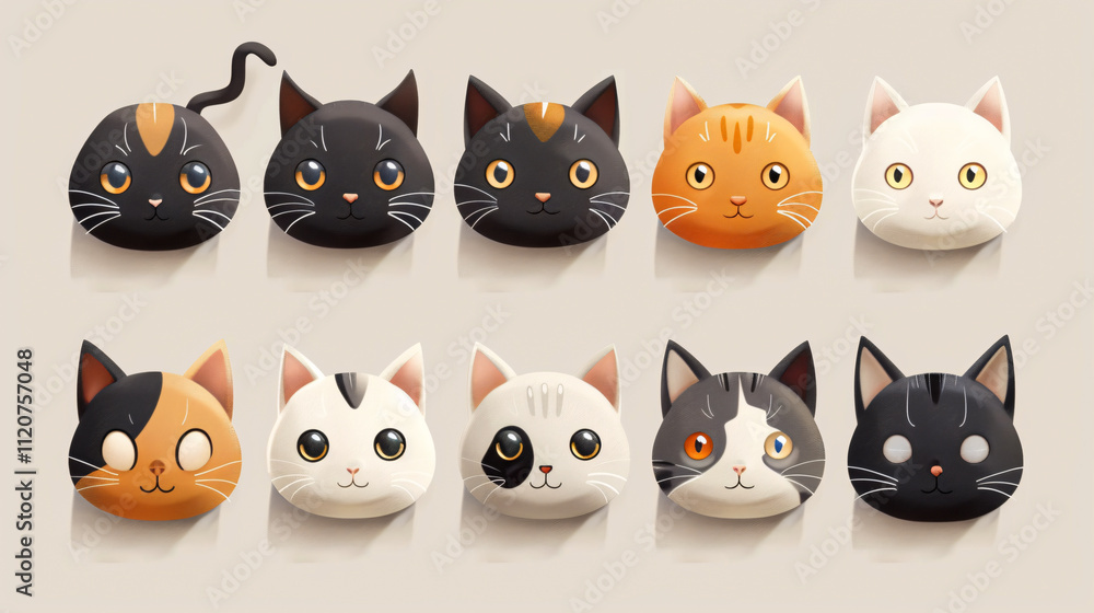 set of Cat icon
