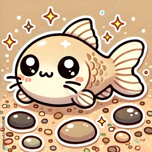 Kawaii Corydoras Catfish Sticker