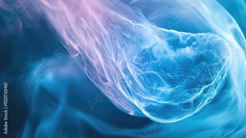 Wallpaper Mural Abstract blue and pink swirls of smoke with mystical atmosphere Torontodigital.ca
