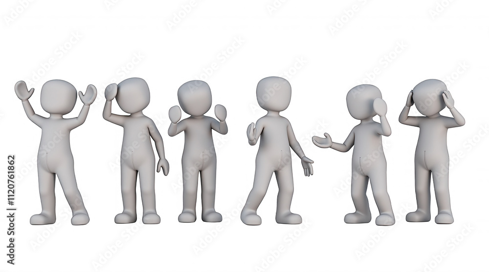 3D Human Figures on Transparent Background, Perfect for Creative Designs and Presentations 3D Human Figures on Transparent Background, Perfect for Creative Designs and Presentations