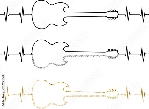 Ekg Guitar Music design