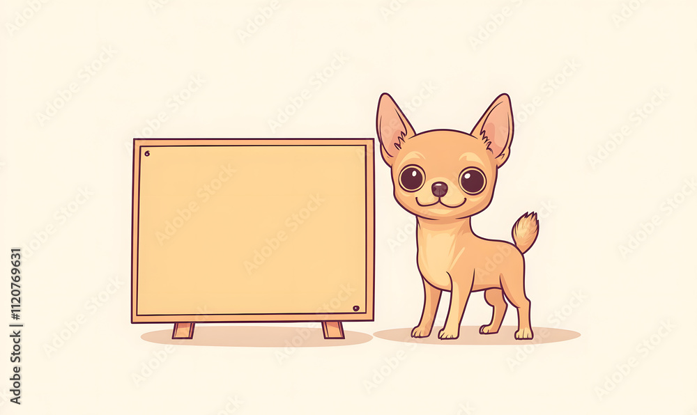 Fototapeta premium Playful Doodle Dog Illustrations for Creative Posters, Tags, and Banners with Text Space