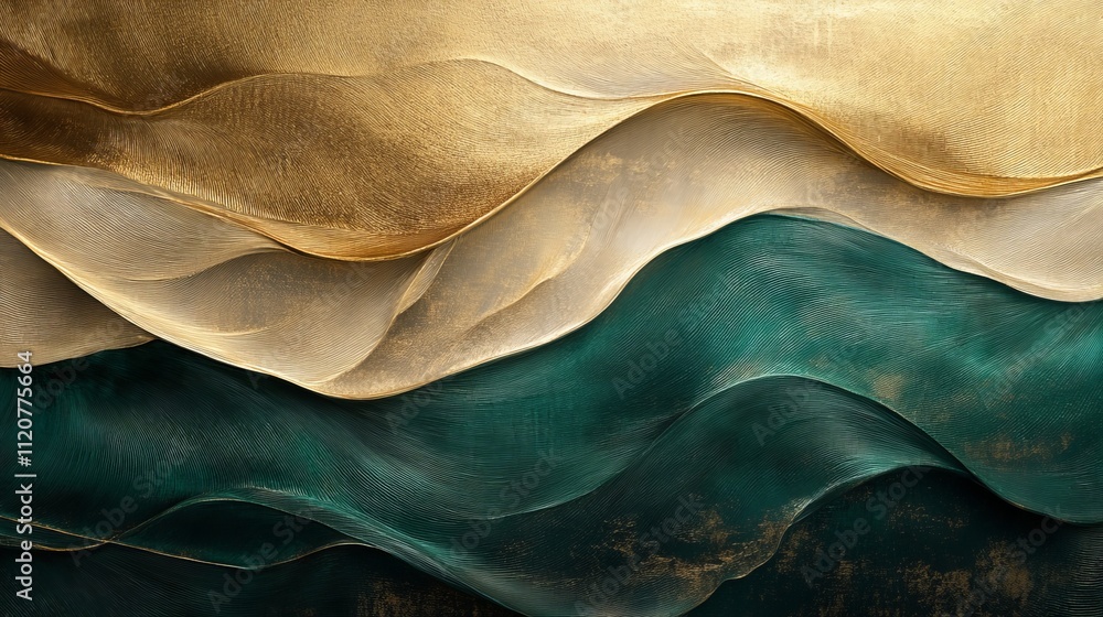 Antique gold background with delicate viridian, obsidian, and cream wiry lines, creating a timeless, elegant look and feel. A sophisticated and artistic composition evoking a sense of classic beauty. Antique gold background with delicate viridian, obsidian, and cream wiry lines, creating a timeless, elegant look and feel. A sophisticated and artistic composition evoking a sense of classic beauty.
