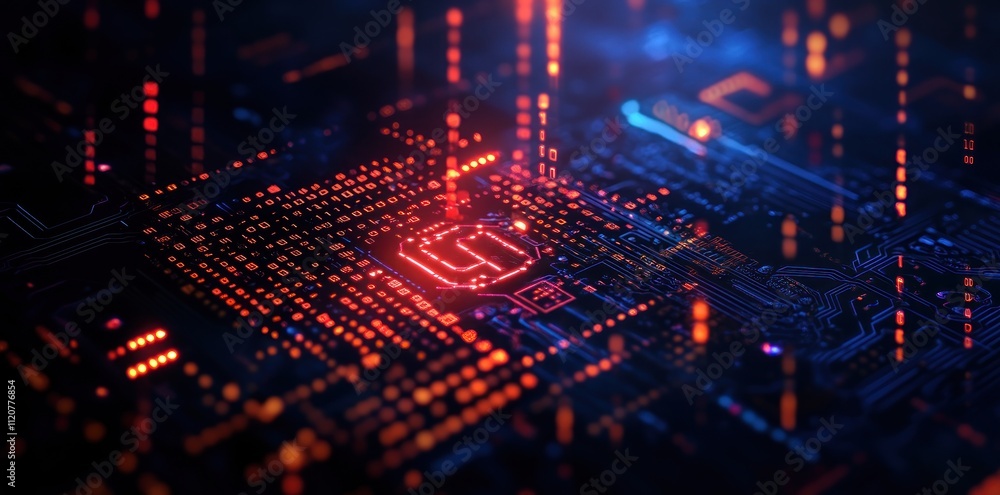 Abstract representation of a circuit board.