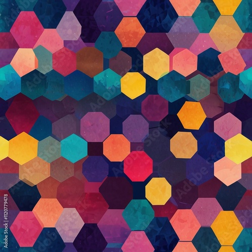 Lightning against a Stunning Overlapping Colorful Scene