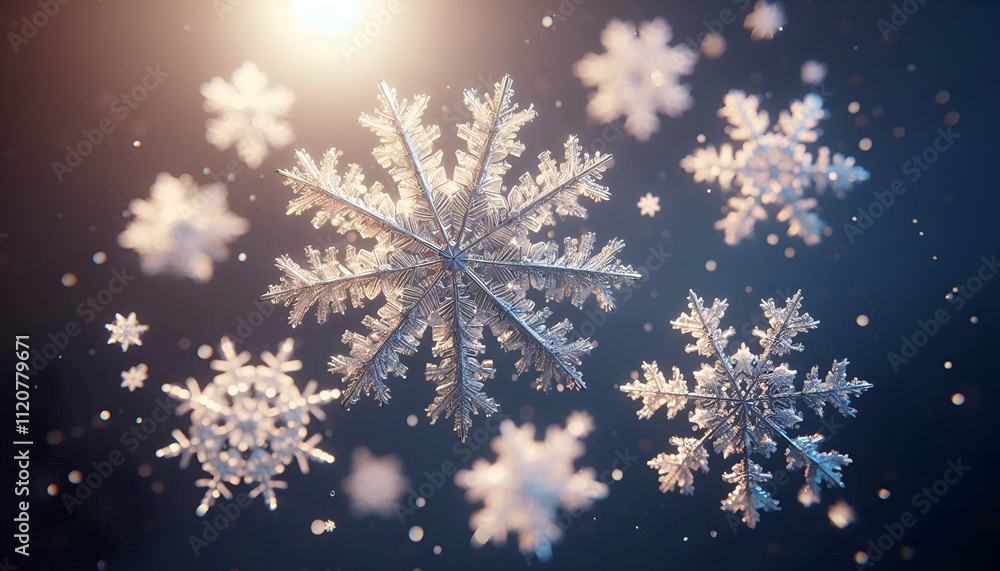 White Snowflakes Background White Snowflakes Background