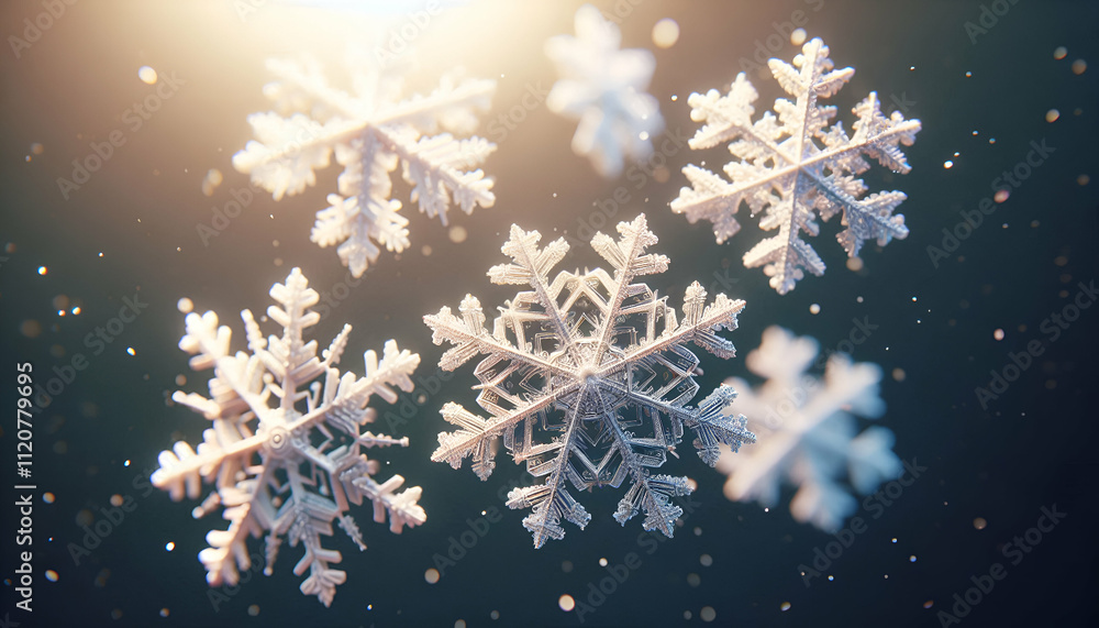 White Snowflakes Background White Snowflakes Background