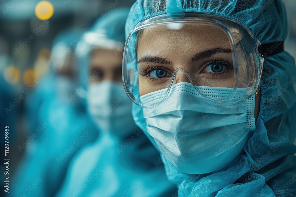 Healthcare Workers in Protective Gear Examining Zoonotic Risks in Xenotransplantation with Emphasis on Safety and Infection Control Healthcare Workers in Protective Gear Examining Zoonotic Risks in Xenotransplantation with Emphasis on Safety and Infection Control