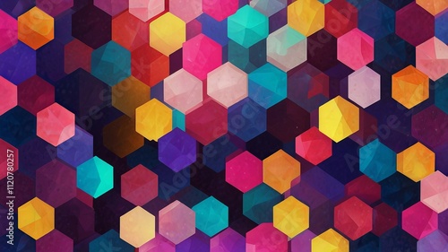 Lightning against a Stunning Overlapping Colorful Scene