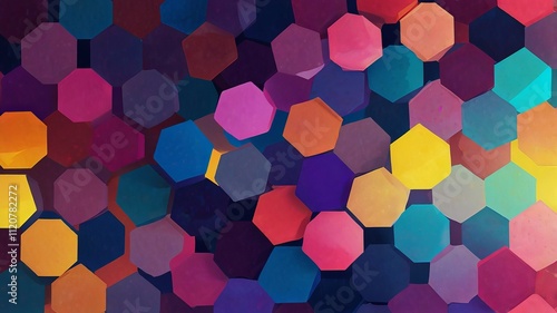 Lightning against a Stunning Overlapping Colorful Scene