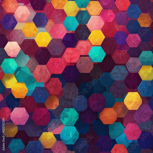 Lightning against a Stunning Overlapping Colorful Scene