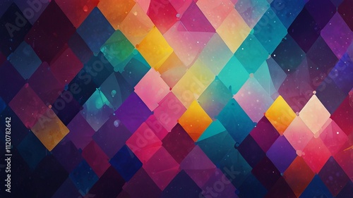 Lightning against a Stunning Overlapping Colorful Scene