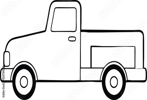 a vehicle silhouette vector art illustration 