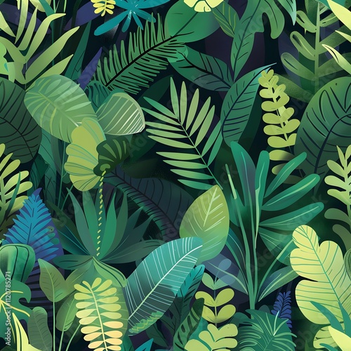 Wallpaper Mural Tropical Leaves Pattern Torontodigital.ca