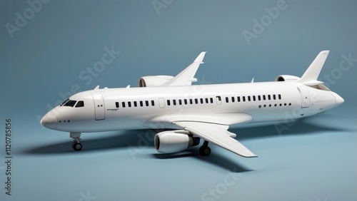 Passenger aircraft die-cut mockup