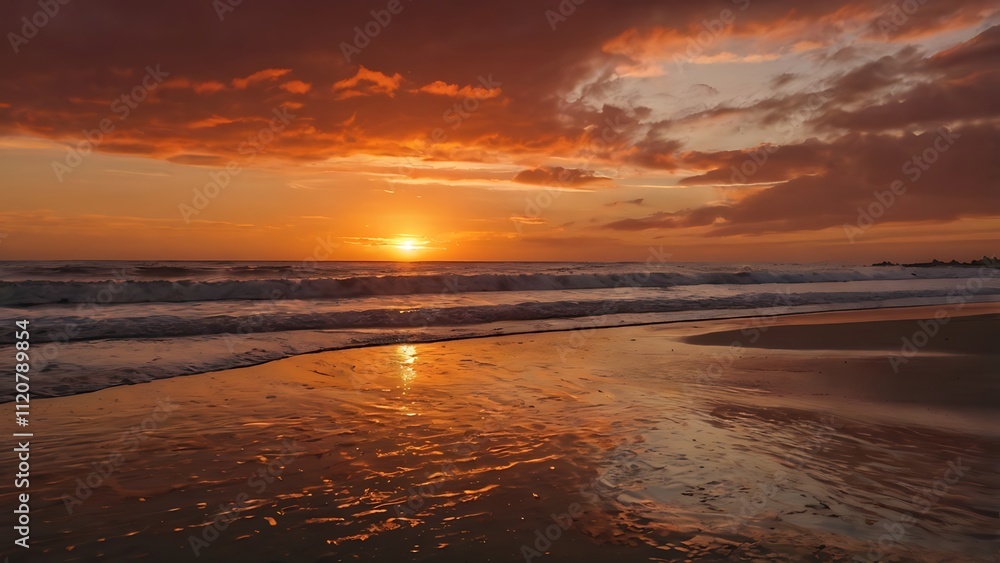 Obraz premium sunset on the beach