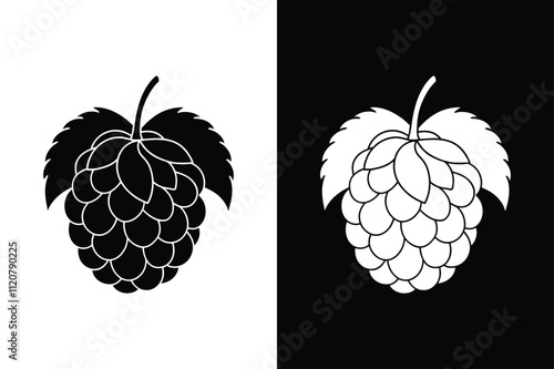 Berry Beautiful. Creative Raspberry Silhouette Illustrations for Modern Designs