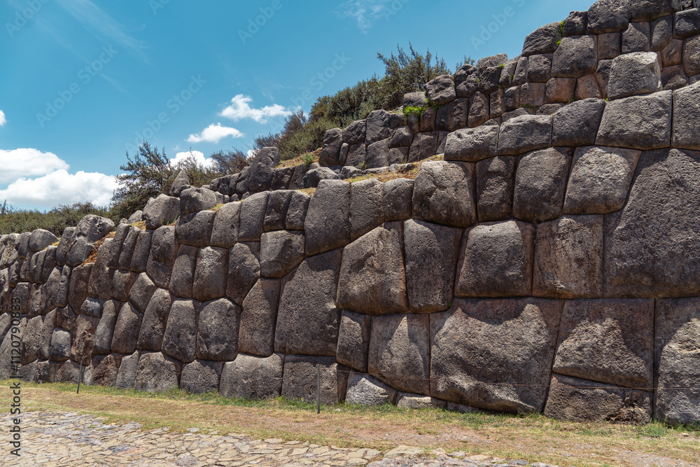 huge stone walls of the Sacsayhuaman fortress huge stone walls of the Sacsayhuaman fortress