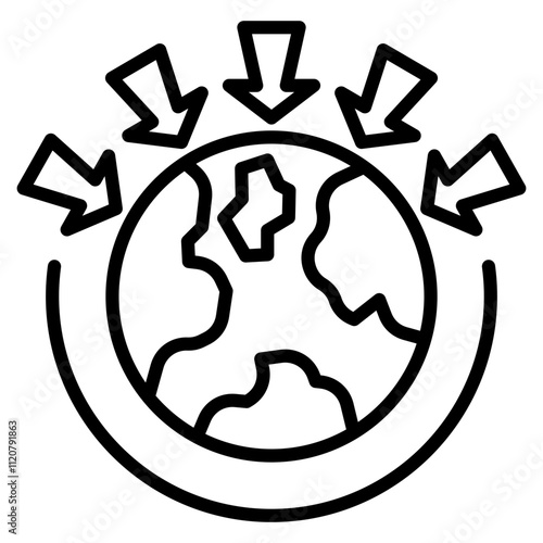 Ozone depletion single icon