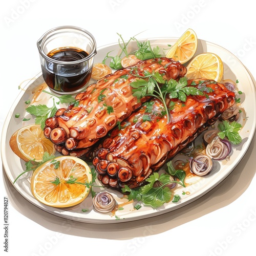 Grilled Octopus with Lemon and Herbs photo