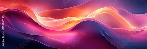 Wallpaper Mural Flowing Waves Abstract Design Background in Pink and Purple Modern Illustration Torontodigital.ca