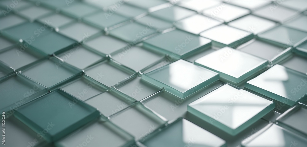 Macro shot of overlapping translucent tiles with softly blurred edges Macro shot of overlapping translucent tiles with softly blurred edges