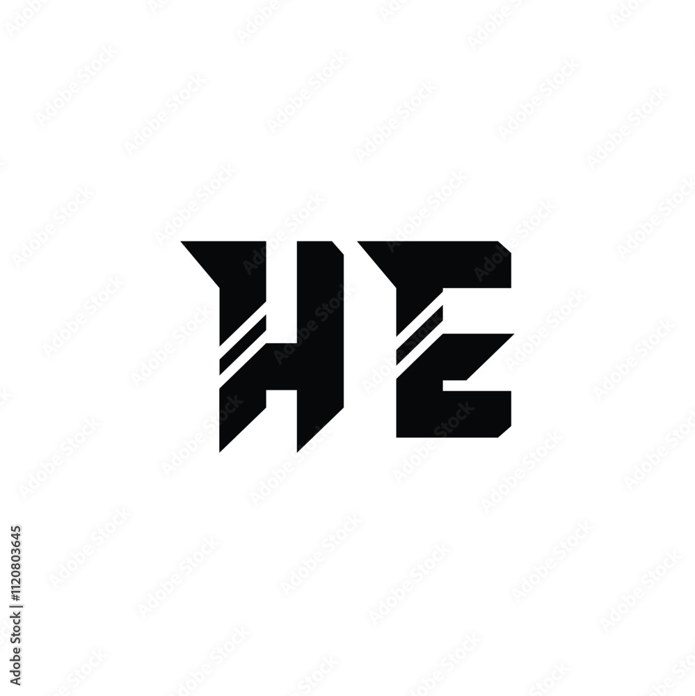 HE monogram logo design letter text name symbol monochrome logotype alphabet character simple logo HE monogram logo design letter text name symbol monochrome logotype alphabet character simple logo