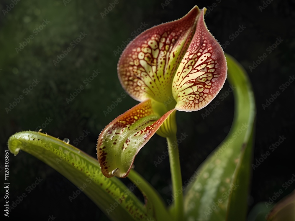 A carnivorous plant with petals resembling butterfly wings A carnivorous plant with petals resembling butterfly wings