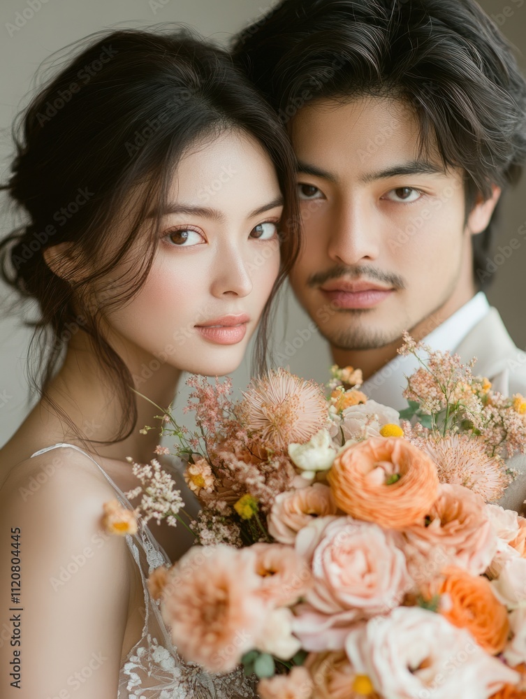 Couple Portrait Wedding Photography Playful Moment Bouquet Minimalism Soft Lighting Couple Portrait Wedding Photography Playful Moment Bouquet Minimalism Soft Lighting
