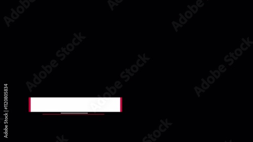 Modern red and white lower third animation title and subtitle. Lower Third Templates for Video Editors.