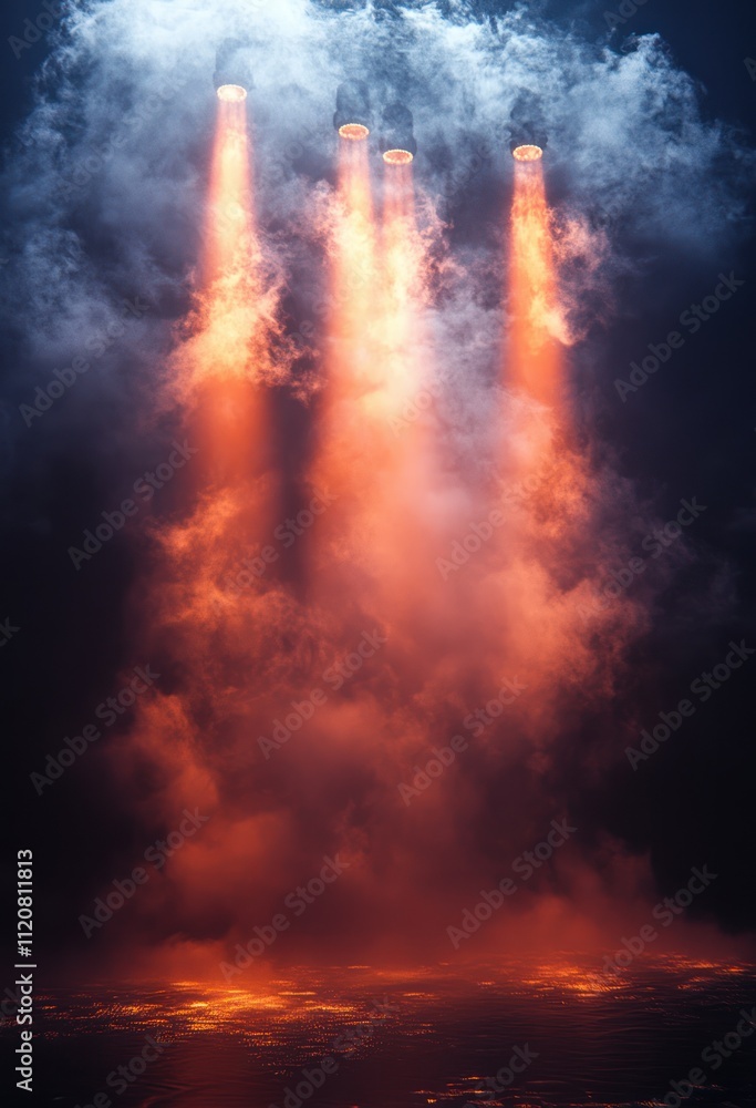 Obraz premium Dramatic Stage Lighting Effects for Tap Dance Performances with Gobo Patterns and Cinematic Atmosphere