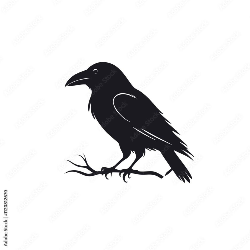 raven or crow bird logo vector illustration design raven or crow bird logo vector illustration design