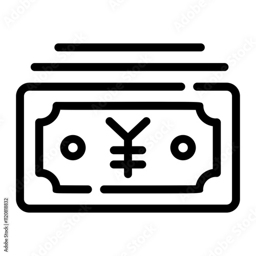 yen Line Icon