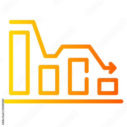 loss Line Gradient Icon
