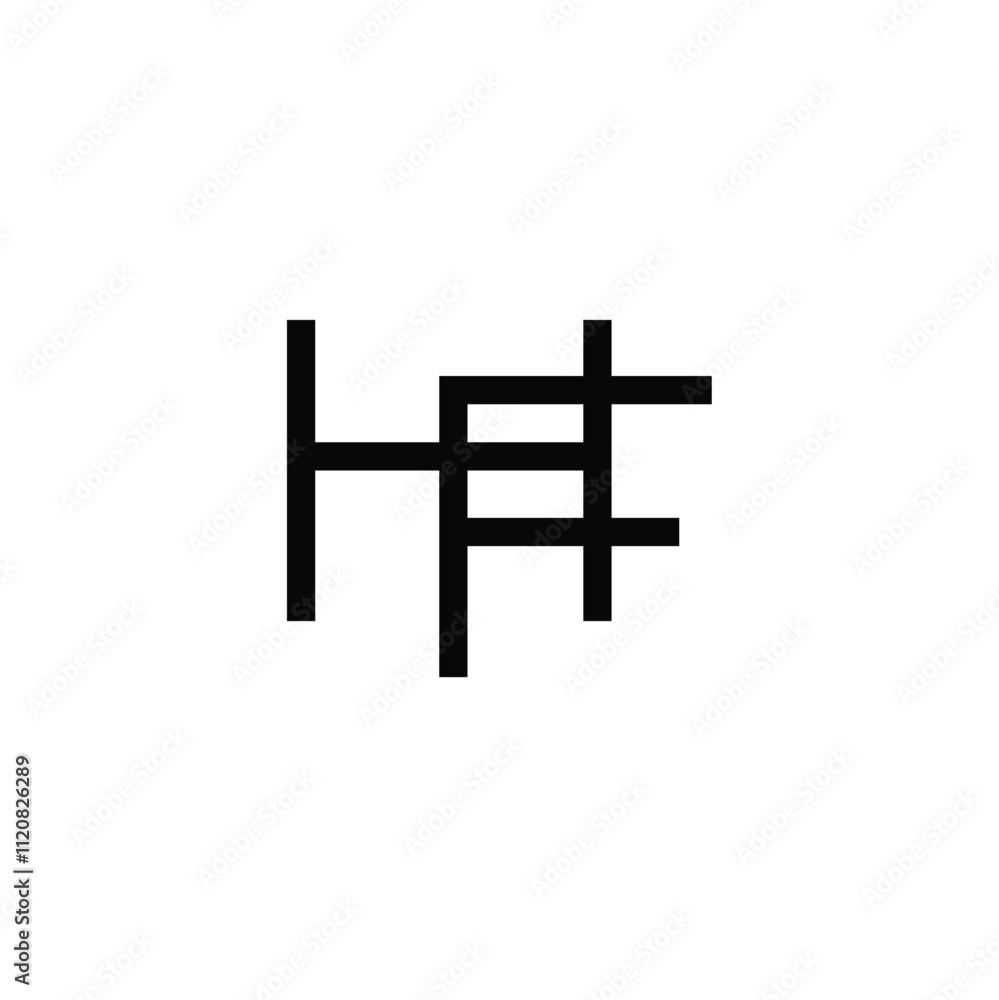 HF monogram logo design letter text name symbol monochrome logotype alphabet character simple logo HF monogram logo design letter text name symbol monochrome logotype alphabet character simple logo