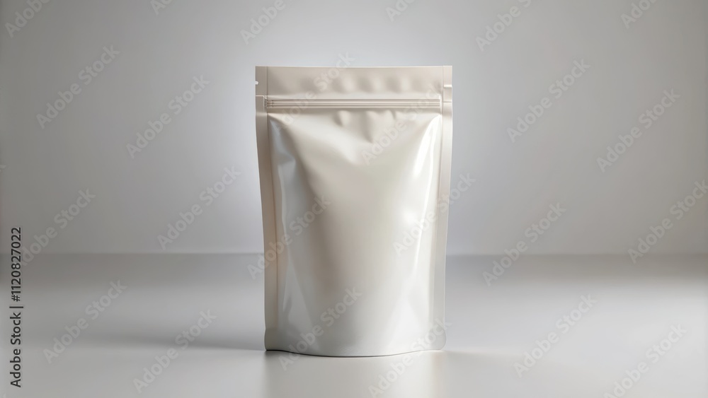 Minimalist mockup of resealable pouch packaging for a clean and elegant look , pouch, packaging, resealable, minimal, mockup Minimalist mockup of resealable pouch packaging for a clean and elegant look , pouch, packaging, resealable, minimal, mockup
