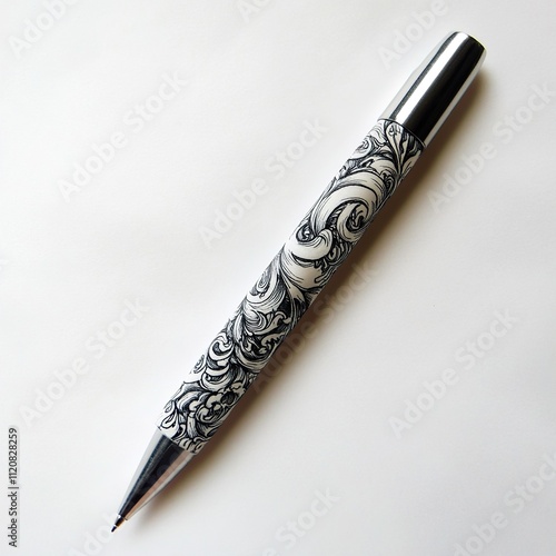 Elegant Ornate Mechanical Pencil: Vintage Design Stationery photo