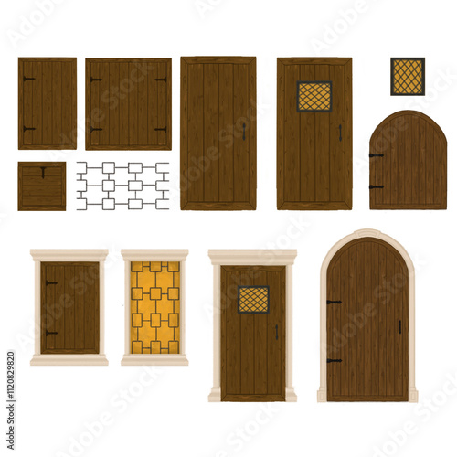 Medieval house window Can be used to make scene
illustrations.
