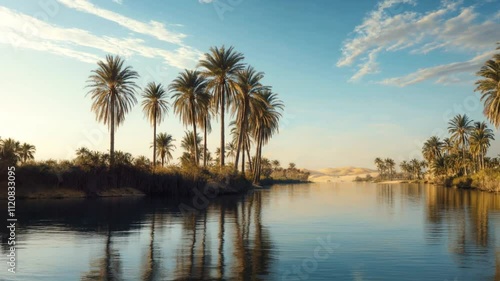 palm trees at sunset