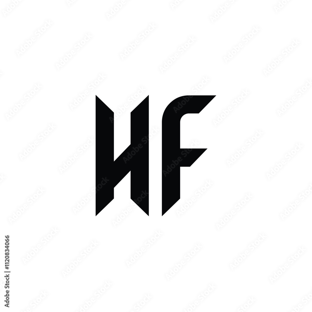 HF monogram logo design letter text name symbol monochrome logotype alphabet character simple logo HF monogram logo design letter text name symbol monochrome logotype alphabet character simple logo