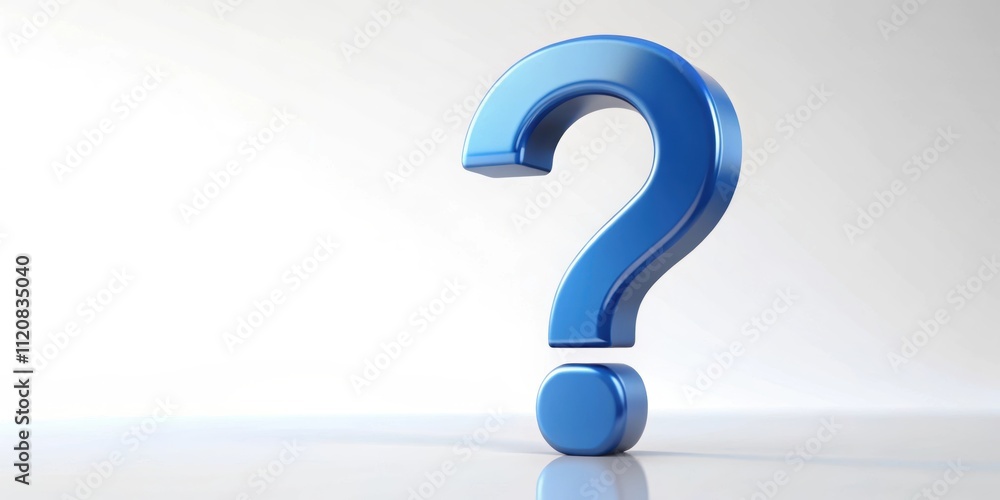 render of a large blue question mark against a white background, mystery, uncertainty, confusion, confusion, unknown render of a large blue question mark against a white background, mystery, uncertainty, confusion, confusion, unknown