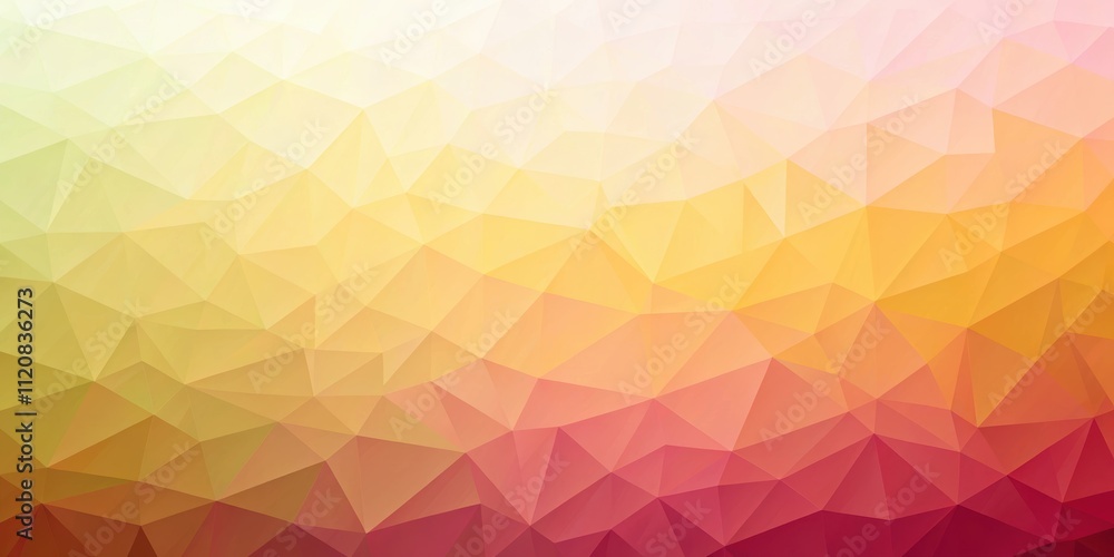 Fototapeta premium Light yellow pink gradient polygonal geometric surface, polygonal, geometric,surface, abstract, pastel, colors, gradient, light