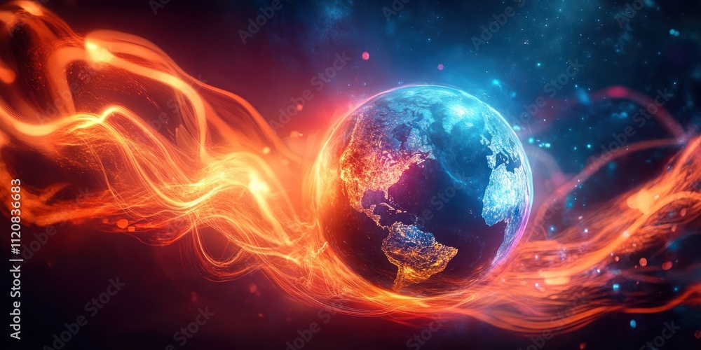 Global Connectivity and Data Transfer in a Vibrant Digital Globe Centered on America with High Speed Telecom and Cyber Technology Global Connectivity and Data Transfer in a Vibrant Digital Globe Centered on America with High Speed Telecom and Cyber Technology