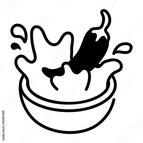 A hand drawn icon of spanish chilli 

