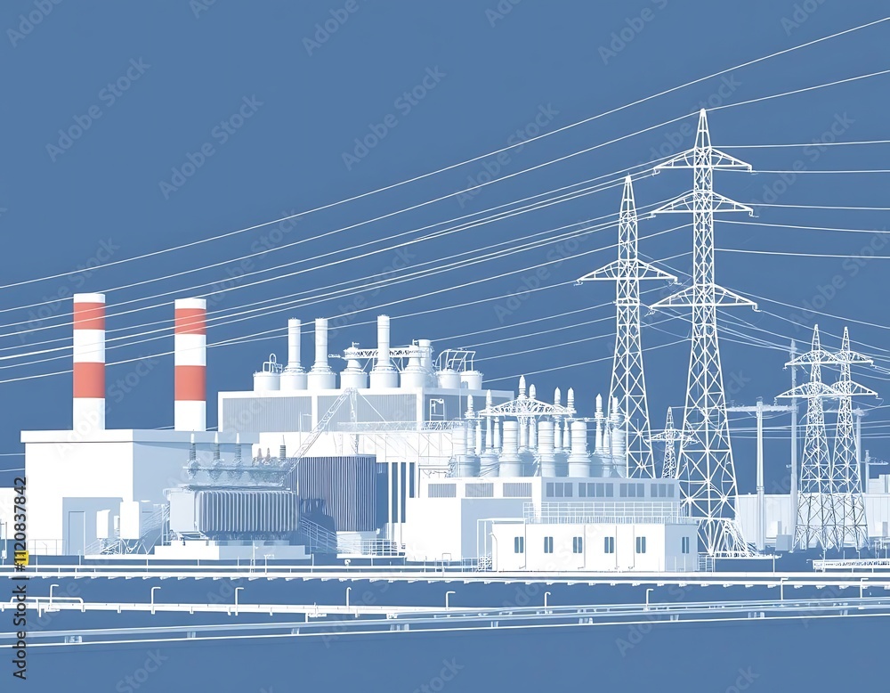 Obraz premium electric power station