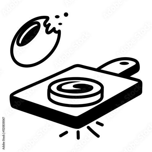 Panellets icon in hand drawn style 

